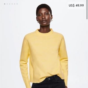 NWT yellow mango sweater size S